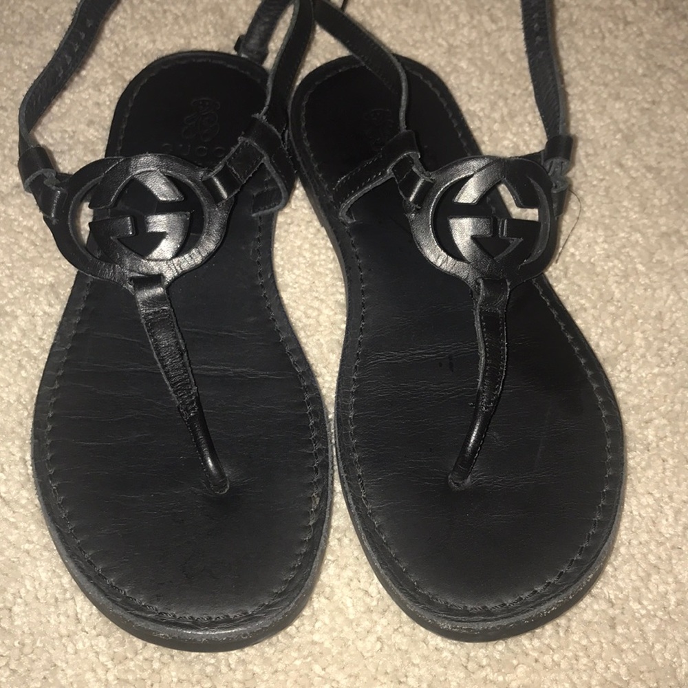 Black authentic Gucci sandals